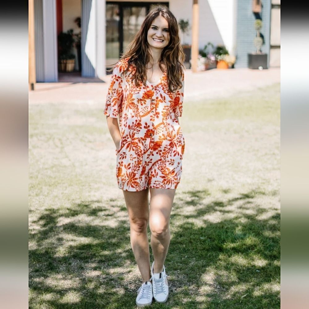 NWT Summer Romper with Buttons and Pockets